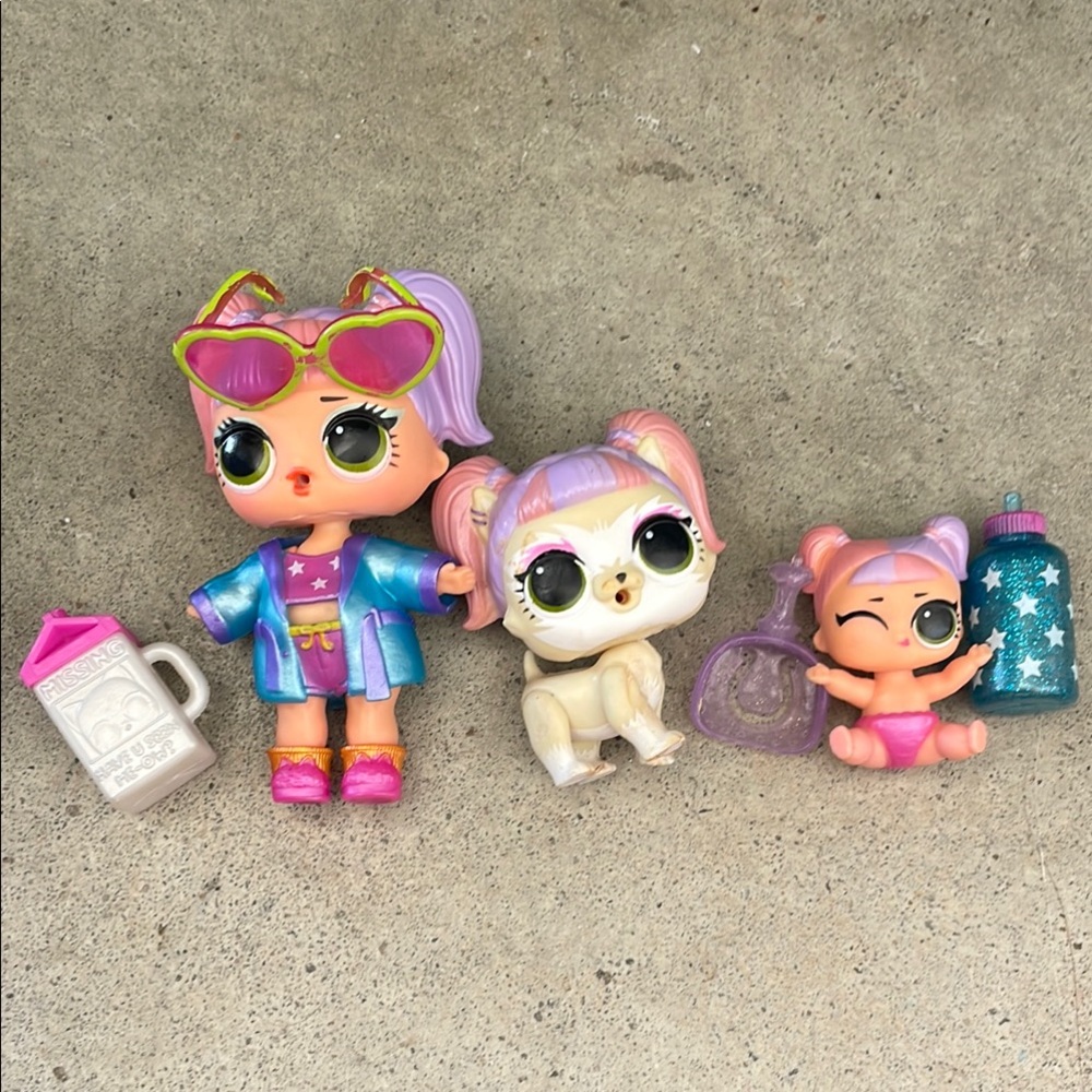 LOL doll, pet, and lil baby